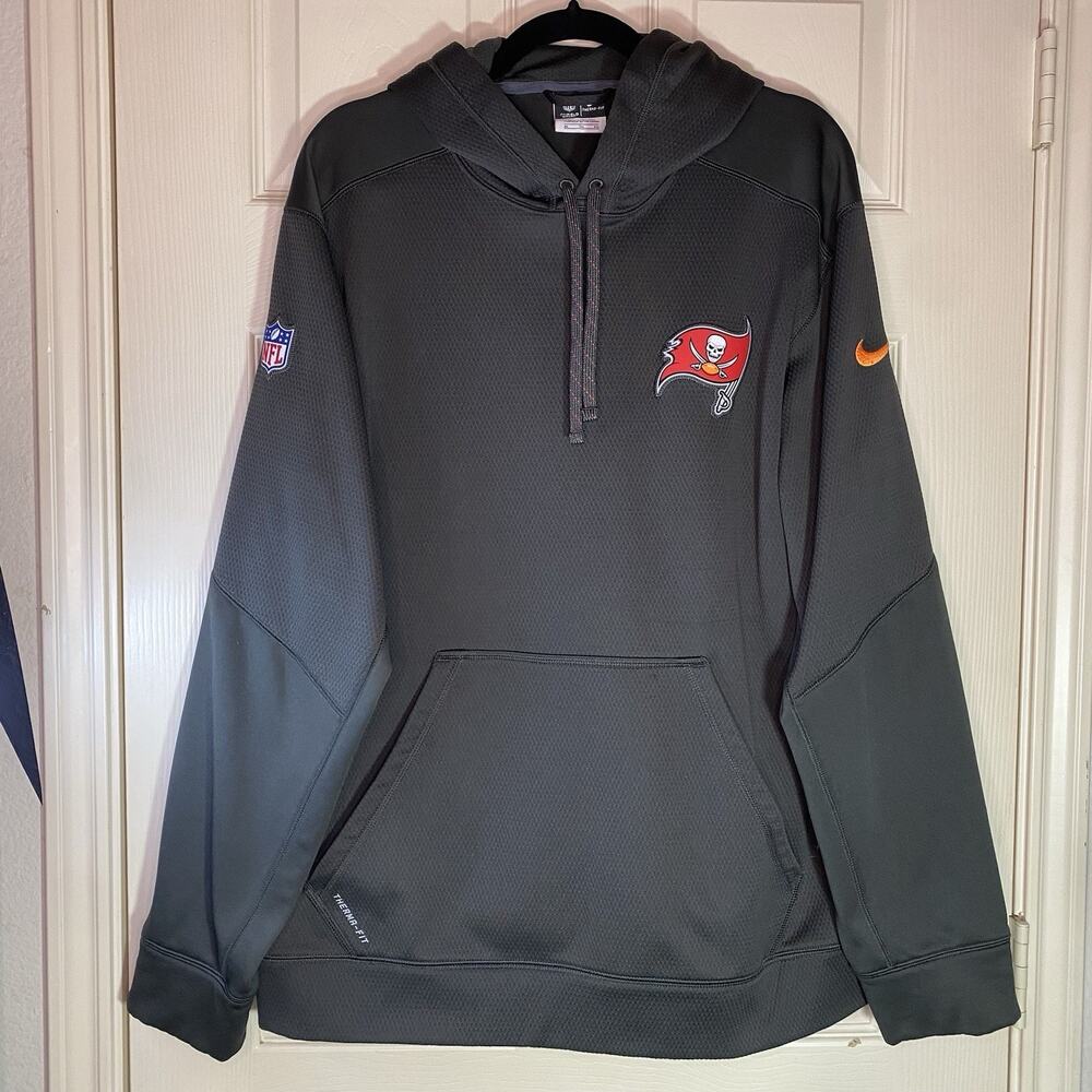 Nike Tampa Bay Buccaneers NFL Hoodie Mens XL On-Field Sideline Therma-Fit Gray